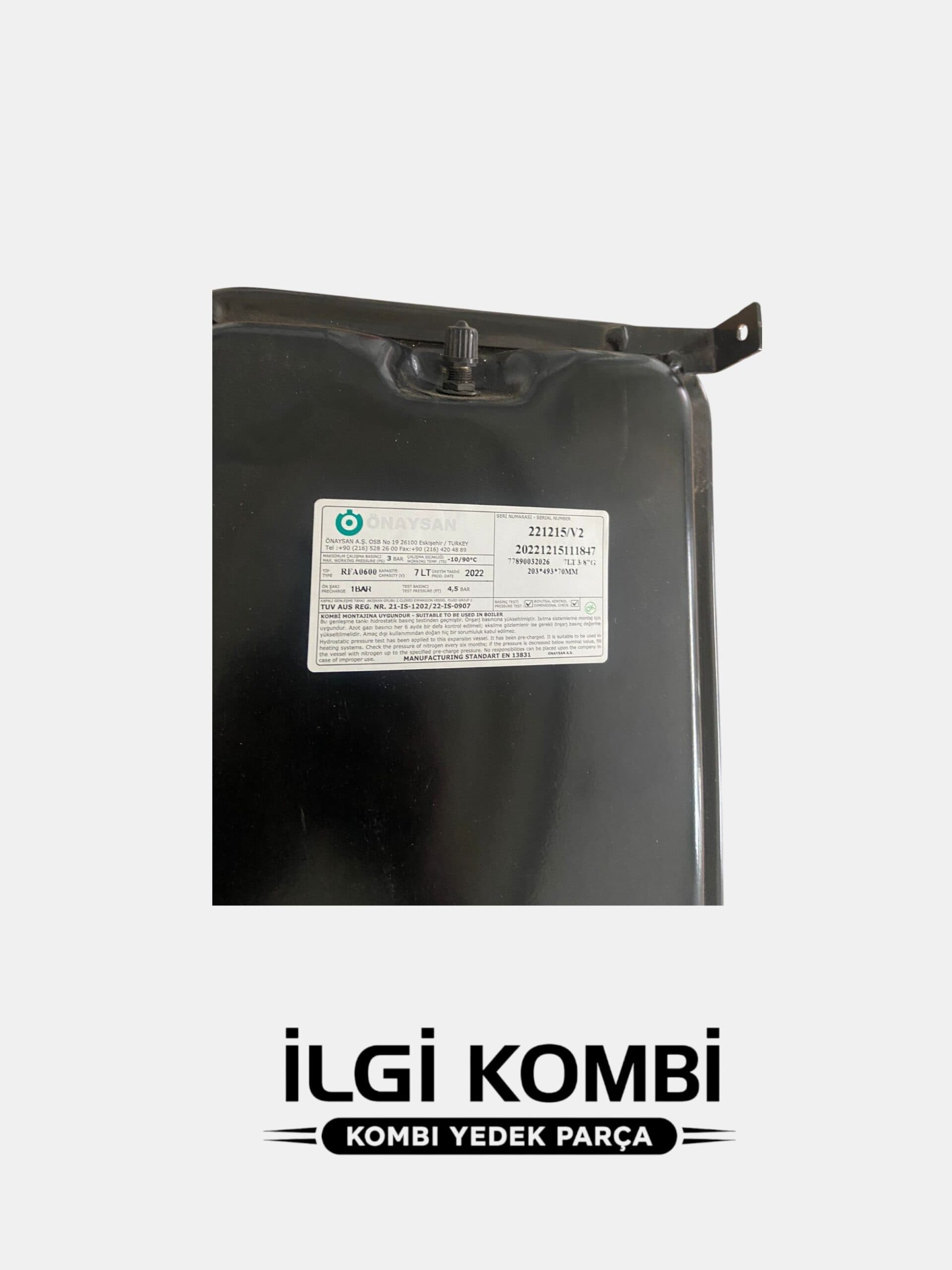 Demirdöküm / Protherm / Alarko Uyumlu Kombi Genleşme tankı ikinci görünüm